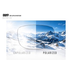 LIVIGNO polarized lenses: comparison with and without polarization, less glare and reflections