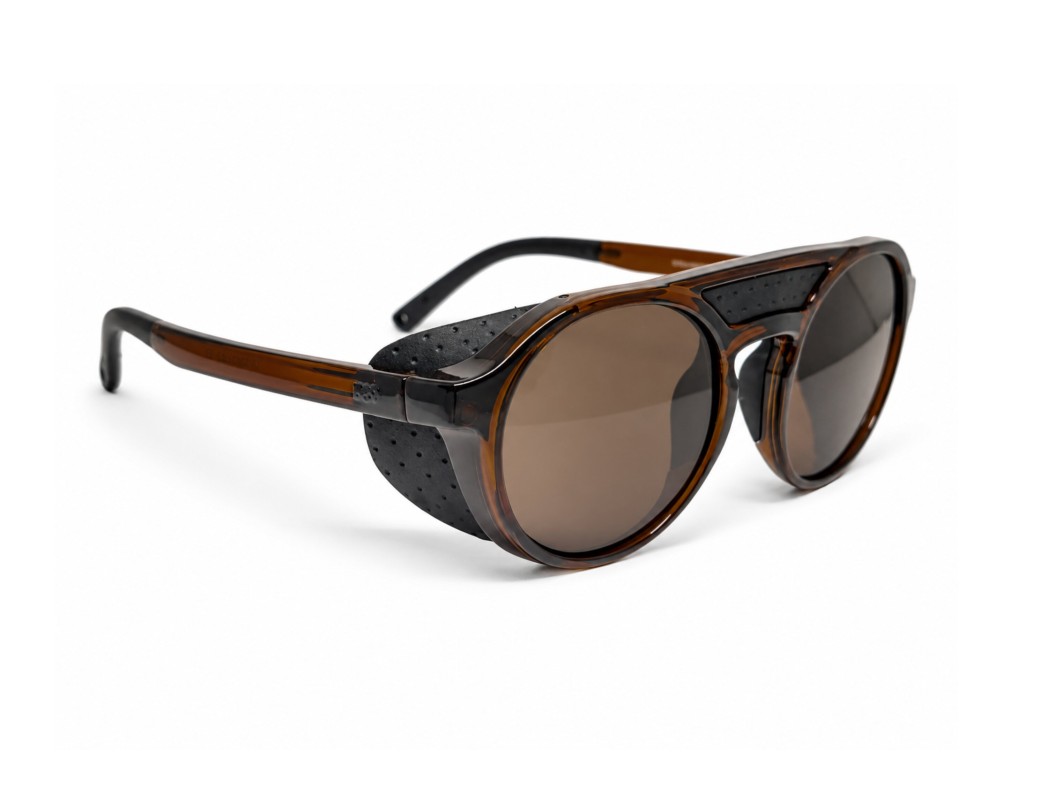 Gafas de sol polarizadas de montaña LIVIGNO B89, estilo glaciar con protecciones laterales magnéticas