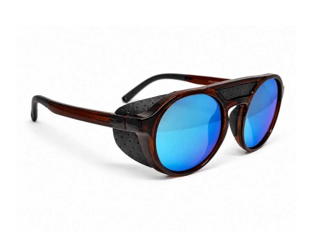 B89 LIVIGNO polarized mountain sunglasses, glacier style with removable magnetic side shields