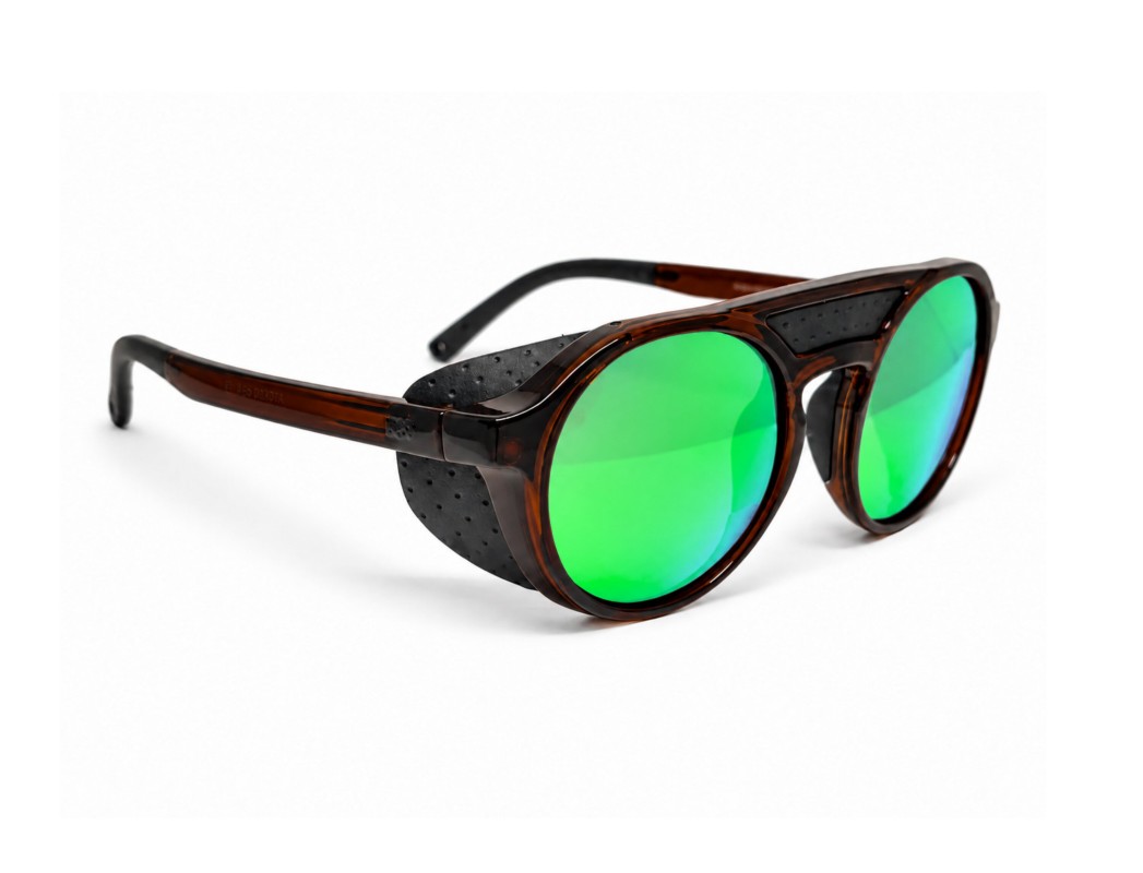 B89 LIVIGNO polarized mountain sunglasses, glacier style with removable magnetic side shields