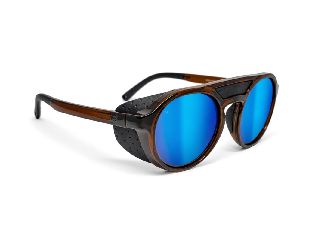 Lunettes de soleil polarisées montagne LIVIGNO B89, style glacier avec protections latérales magnétiques