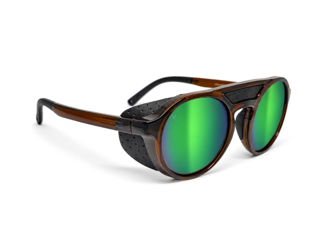 B89 LIVIGNO polarized mountain sunglasses, glacier style with removable magnetic side shields