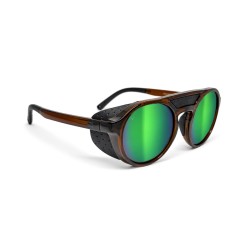 Gafas de sol polarizadas de montaña LIVIGNO B89, estilo glaciar con protecciones laterales magnéticas
